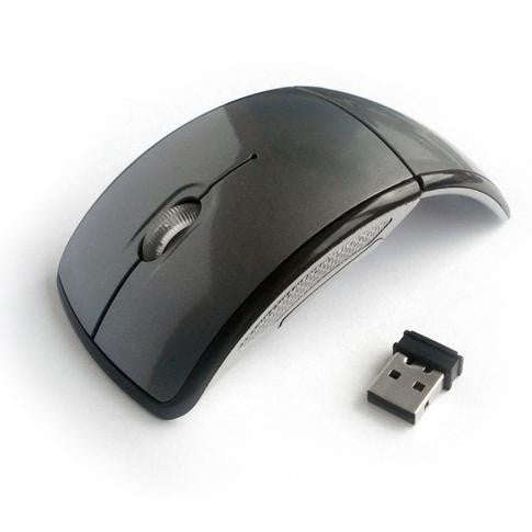 Arc Wireless Mouse for Laptop and PC - Black - Red