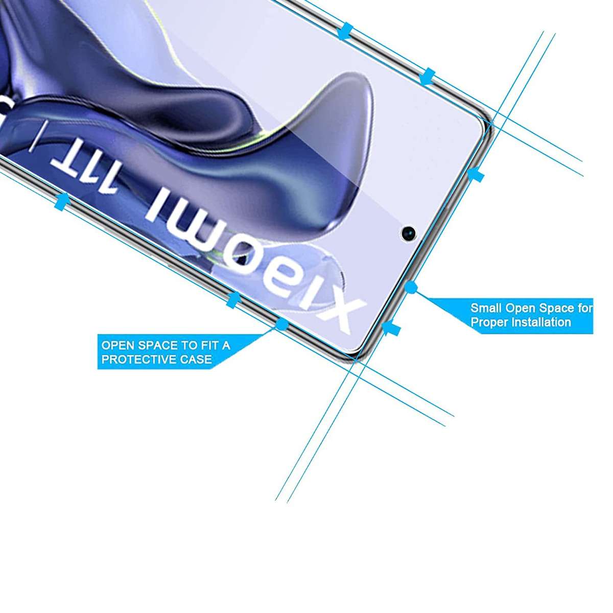 Tempered Glass Screen Protector For Xiaomi 11T Pro (2021) (Pack of 2)