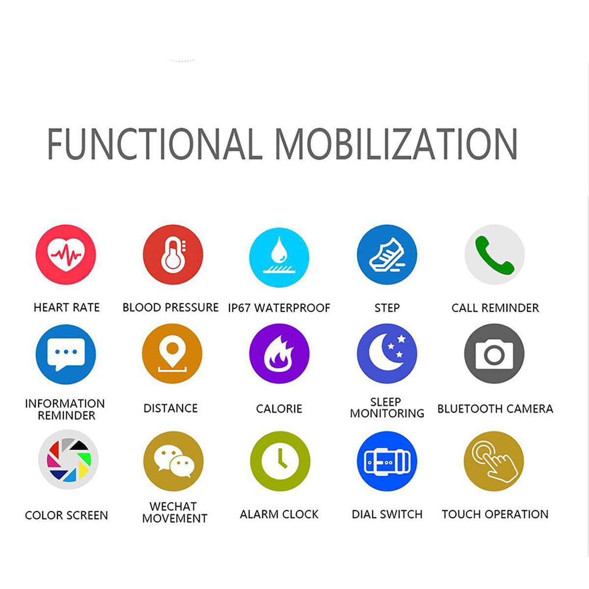 Smart Watch Heart Rate Monitor Tracker Fitness Watch Z8 - Black & red