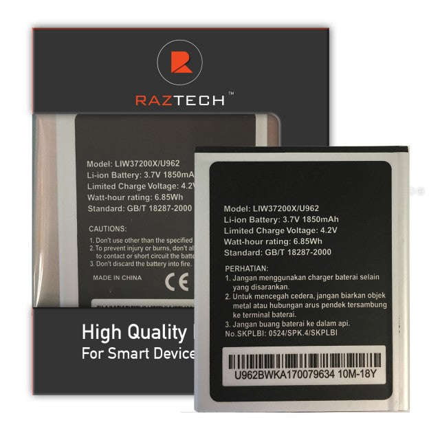 Replacement battery for Hisense U962 Smartphone