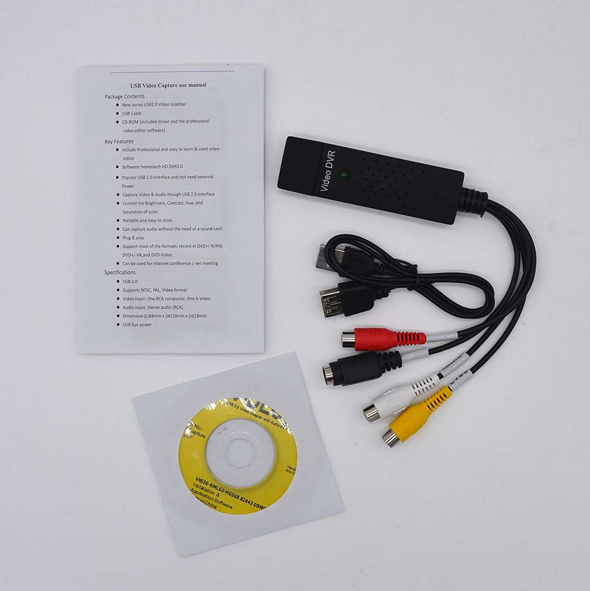 USB 2.0 Easy Cap TV DVD VHS Audio Video Capture Adapter Converter