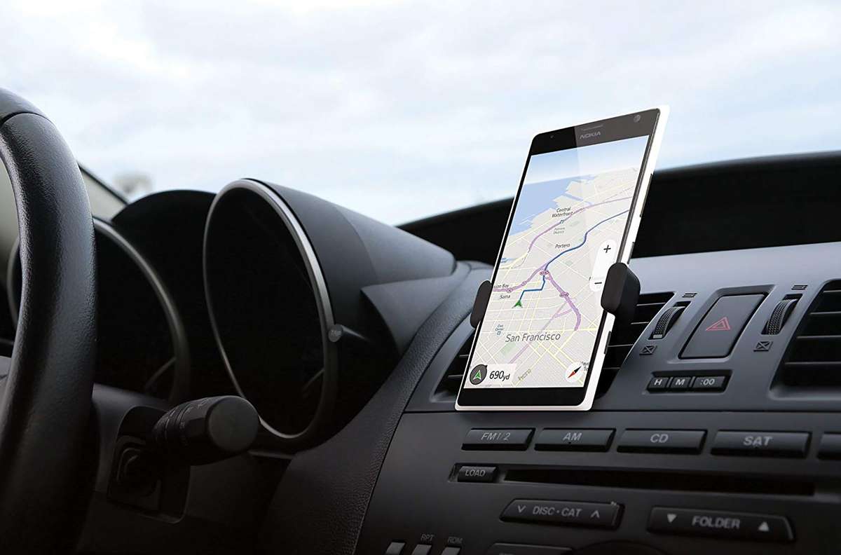 Universal Air Vent Car Cell Phone Holder for Samsung, iPhone & Other Smartphones - Black