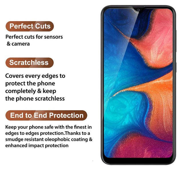 Full Cover Tempered Glass for Samsung Galaxy A20 SM-A205F - by RazTech