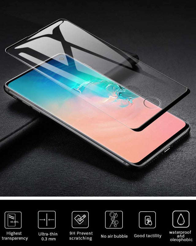 Raz Tech Full Cover Tempered Glass for Samsung Galaxy S10 Plus  SM-G975F