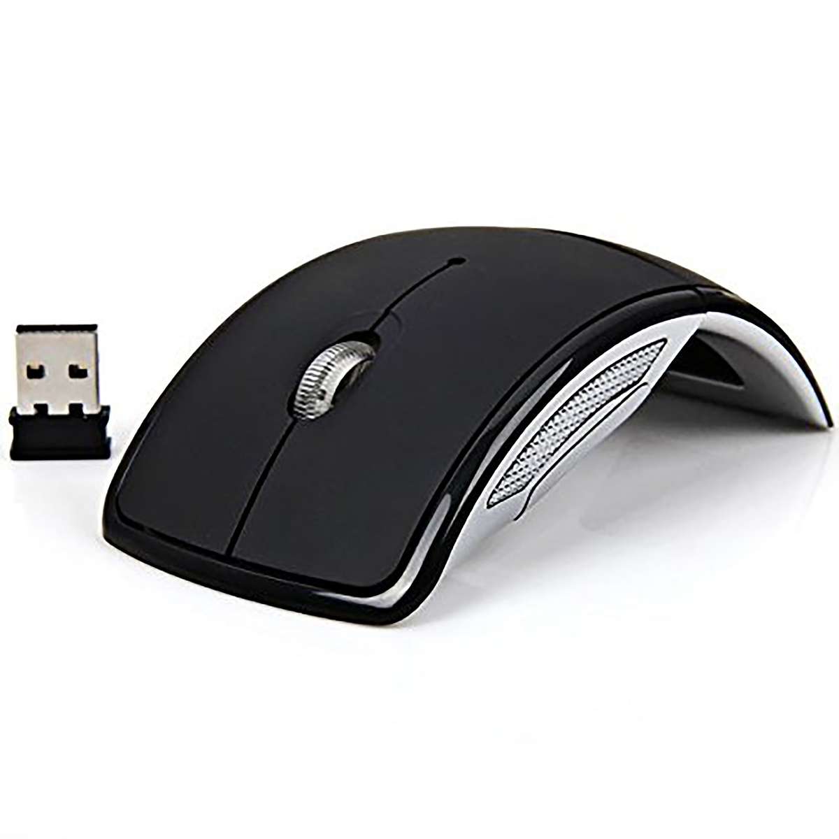 Arc Wireless Mouse for Laptop and PC - Black - Red