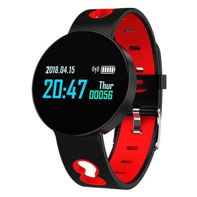 Smart Watch Heart Rate Monitor Tracker Fitness Watch Z8 - Black & red