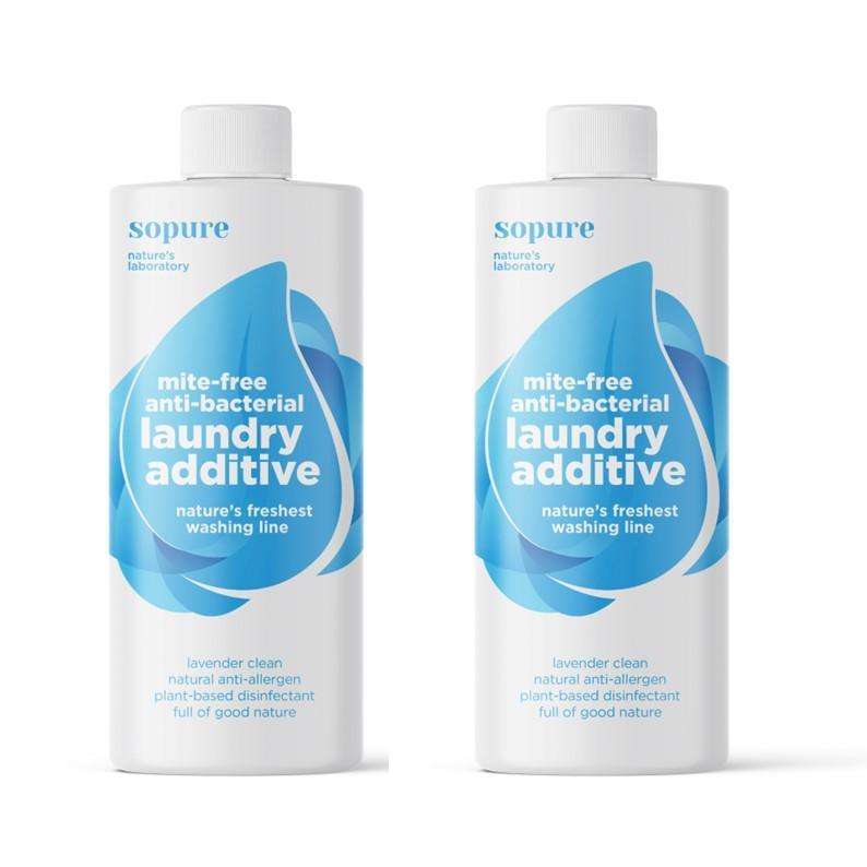 MiteFree Natural Anti-Allergen Anti-Bacterial Laundry Additive 1 litre (2 PACK) - Eco-Friendly fo...