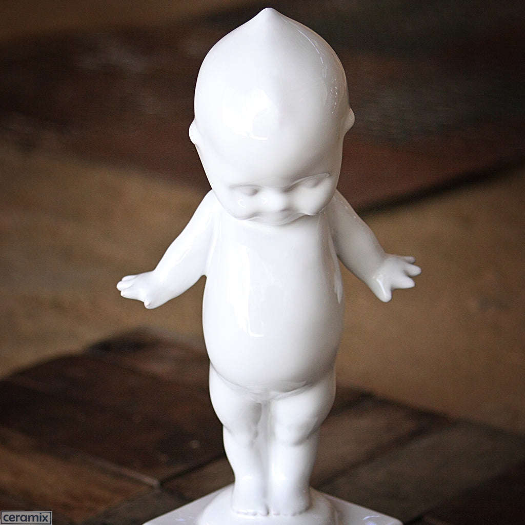 Ceramic Kewpie on Square Base - C0152-1 Terracotta