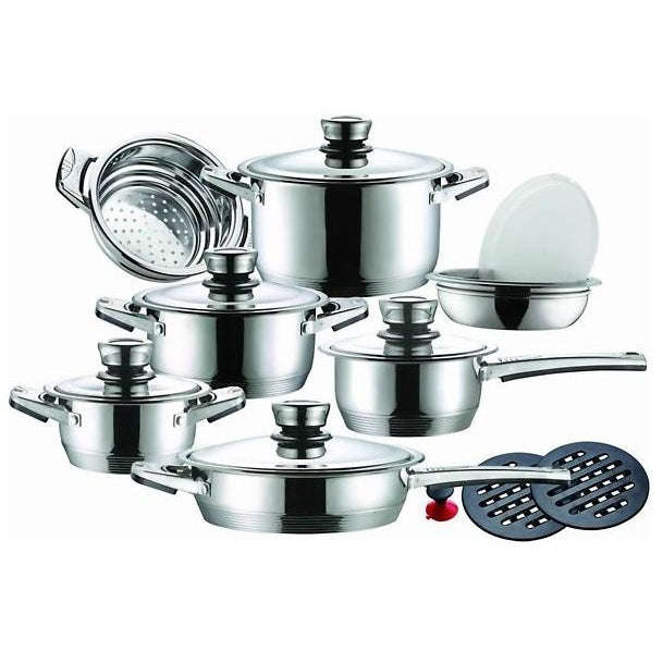 Tommy Leopard German Designed 21-Piece Cookware Set - 11 Layered bottom