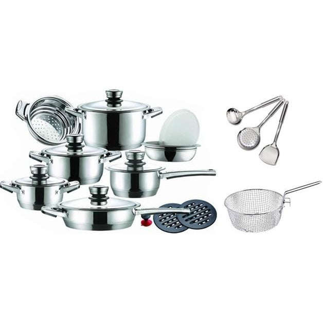 Tommy Leopard German Designed 21-Piece Cookware Set - 11 Layered bottom