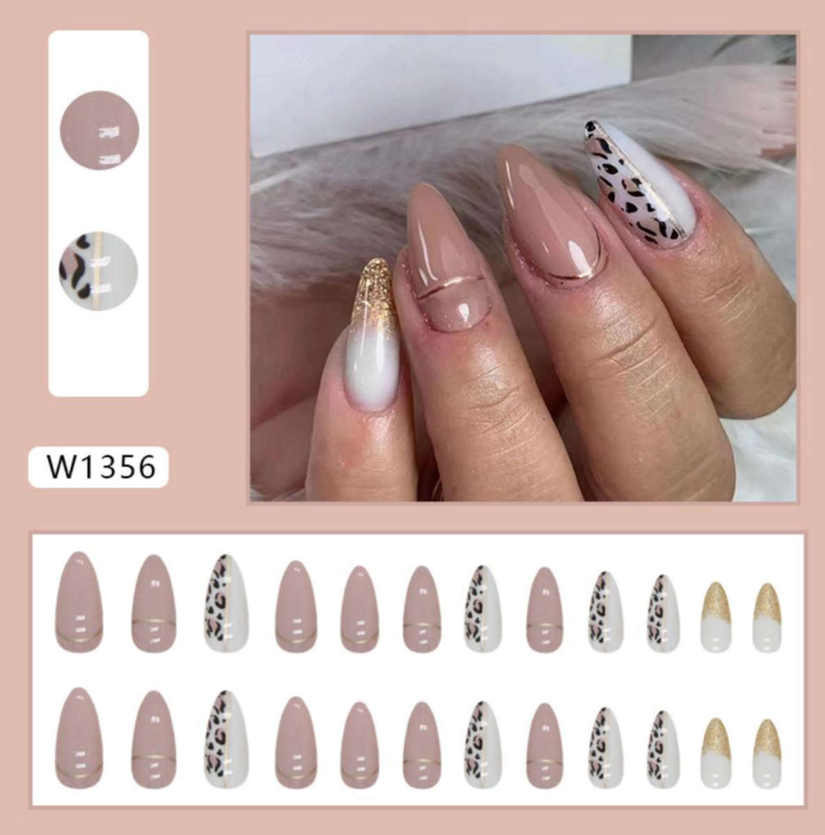 Snatched Safari Almond Press On Nails