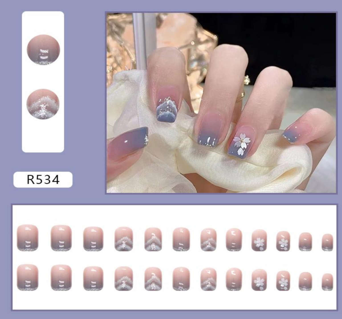 Sugar Squares Press On Nails