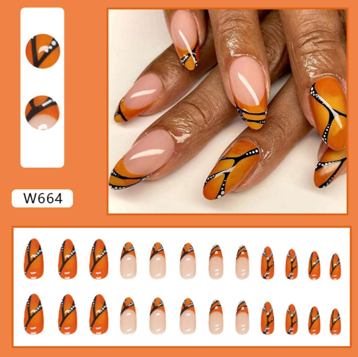 Mystic Butterflies Press On Nails