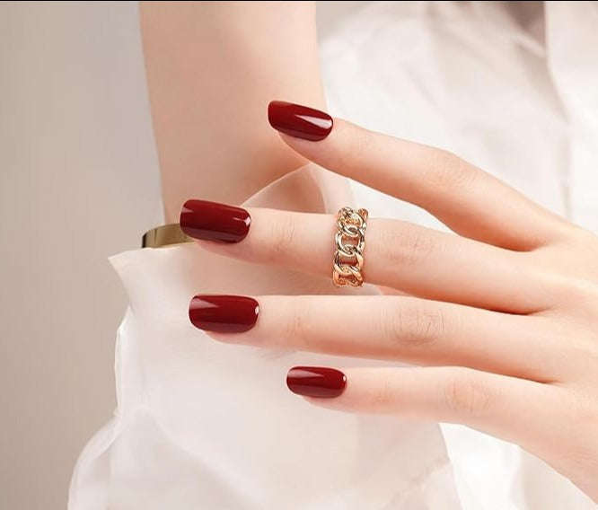 Burgundy Blaze Gel Nail Strips