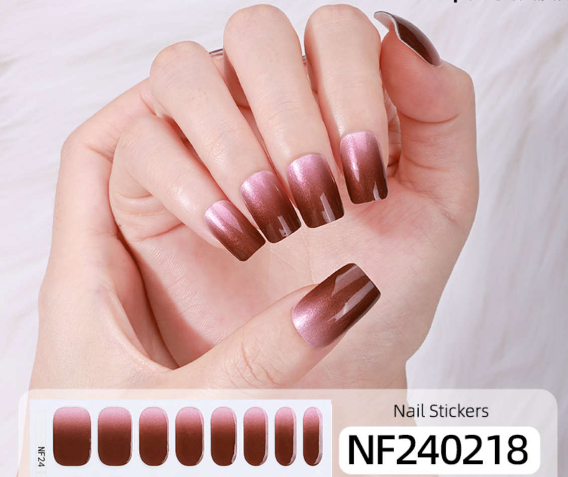 Maroon Delight Semi Cured Gel Nail Wraps