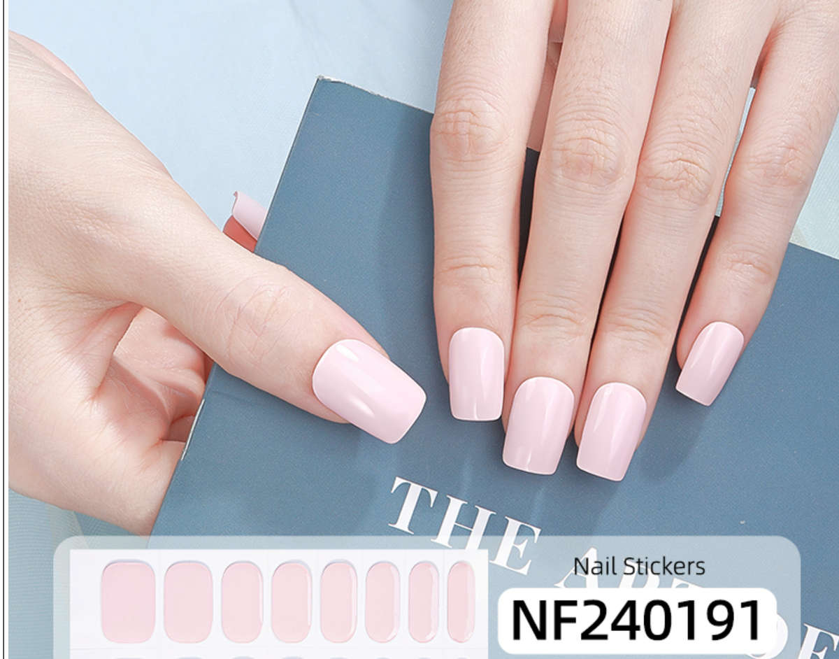 Pink Rose Semi Cured Gel Nail Wrap