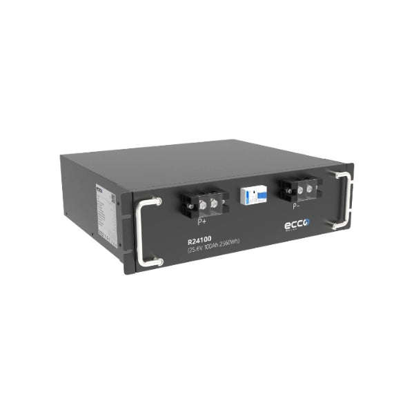 Ecco 2.56 KWh 25.6V 100AH Lithium LifePO4 Battery R24100