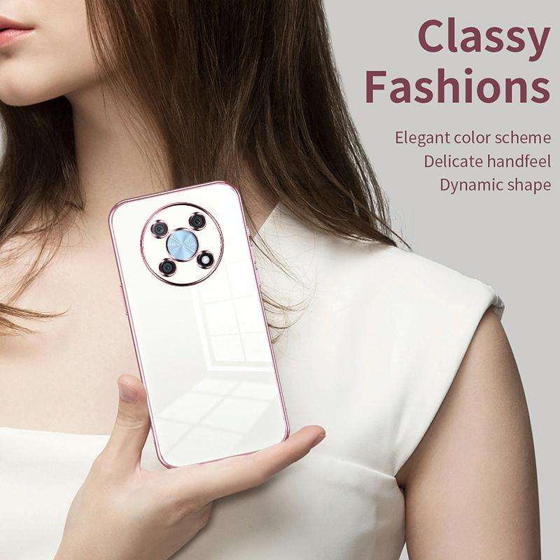For Huawei nova Y90 / Enjoy 50 Pro Transparent Plating Fine Hole Phone Case(Purple)