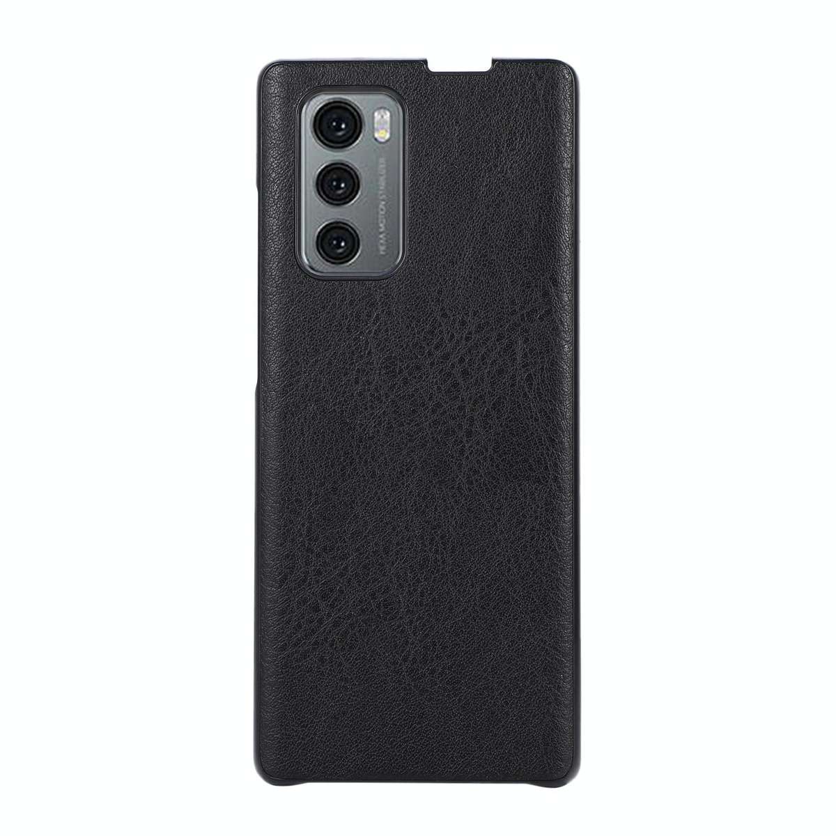 For LG Wing 5G FaletteTexture PU+TPU+PC Shockproof Phone Case(Black)