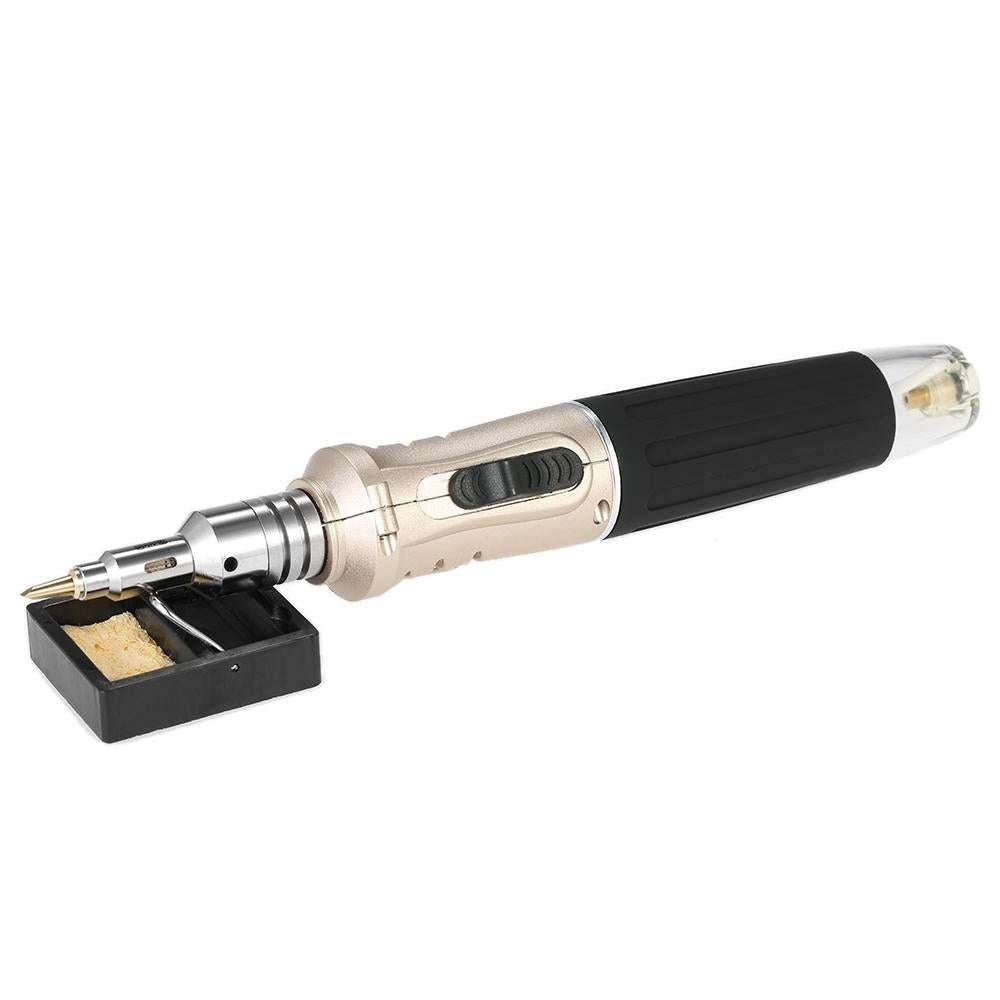 HS-1115K 10-in-1 Multifunctional Gas Soldering Iron Tool Set(Gold Handle)