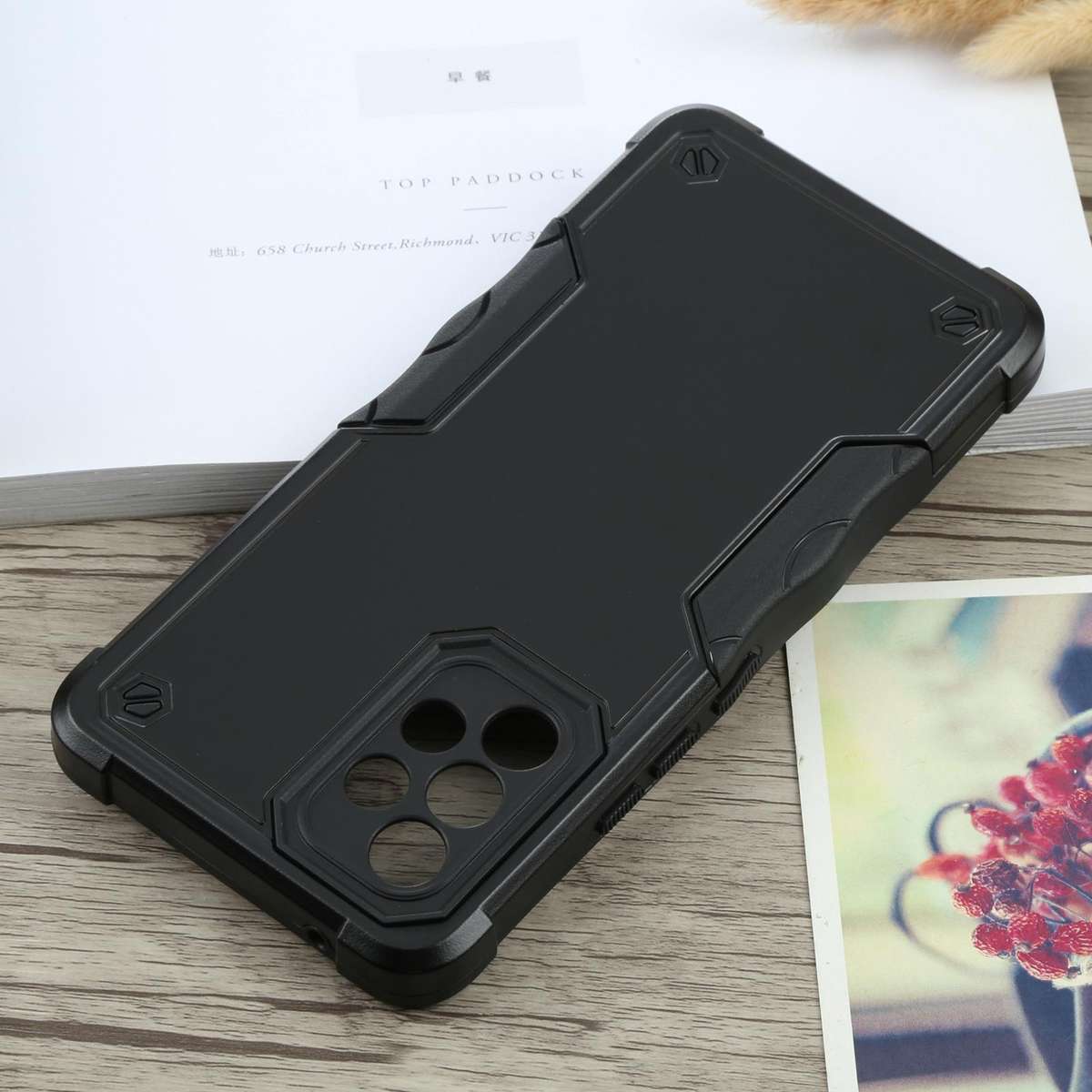 For Samsung Galaxy A53 Non-slip Armor Phone Case(Black)