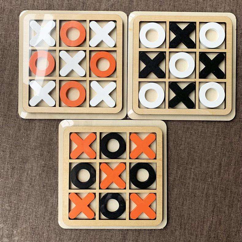 5 PCS Tic TAC Toe Kids Gift Board Game Developing Noughts And Crosses Table Game, Random Style De...