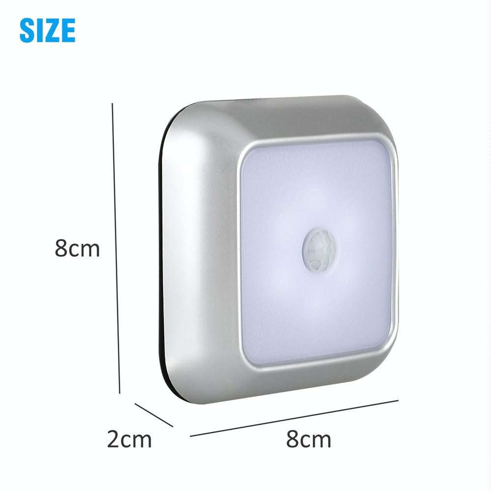 1143 Human Body Sensation Night Light Smart Home Sensing Lights, Light color: Silver White Light