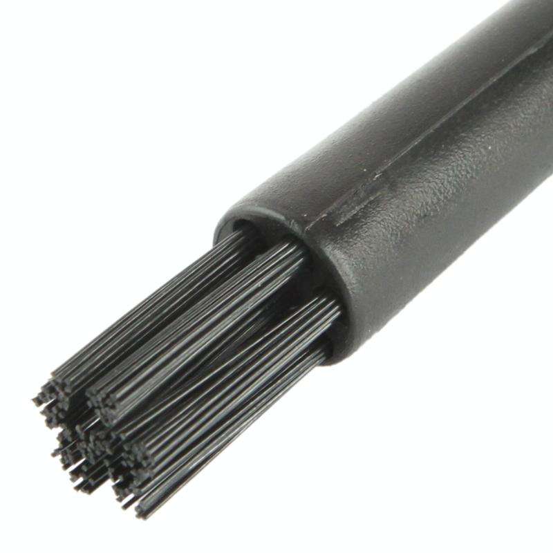 Electronic Component 7 Beam Round Handle Antistatic Cleaning Brush, Length: 12.2cm(Black)