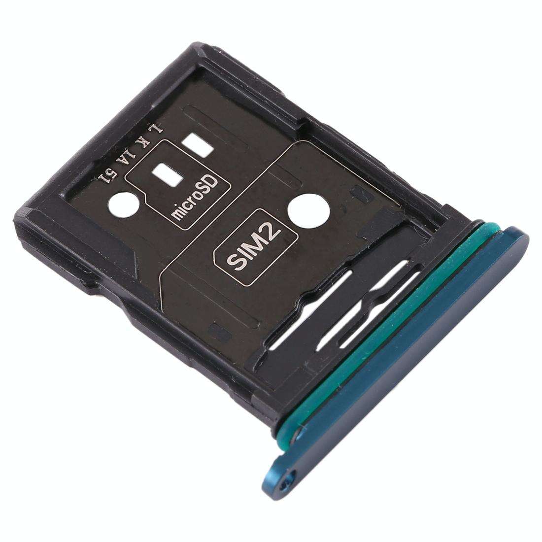 For OPPO Reno 10x zoom SIM Card Tray + SIM Card Tray / Micro SD Card Tray (Blue)