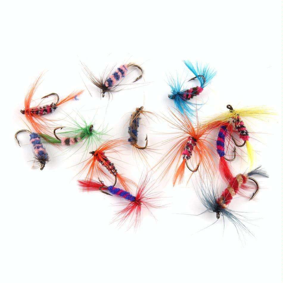 64 PCS / Set Outdoor Fishing Tackle Box Fly Hook Bait