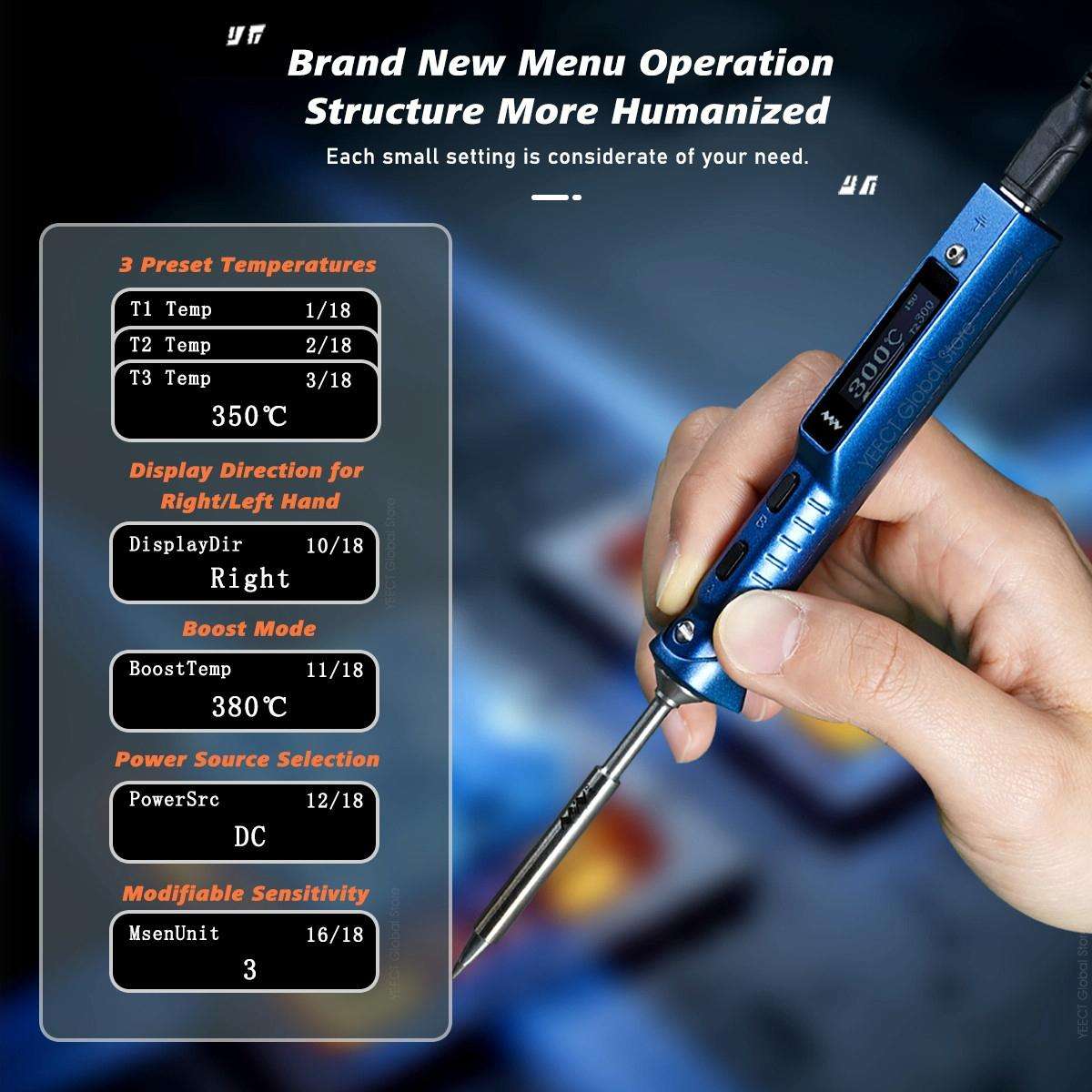 MINIWARE TS101 PD DC Soldering Iron 90W Portable Soldering Pen(With D24 Soldering Iron Head)