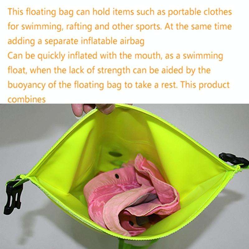 MARJAQE MR802 20L Swimming Inflatable Drift Bag Portable Outdoor Waterproof Storage Bag(Fluoresce...