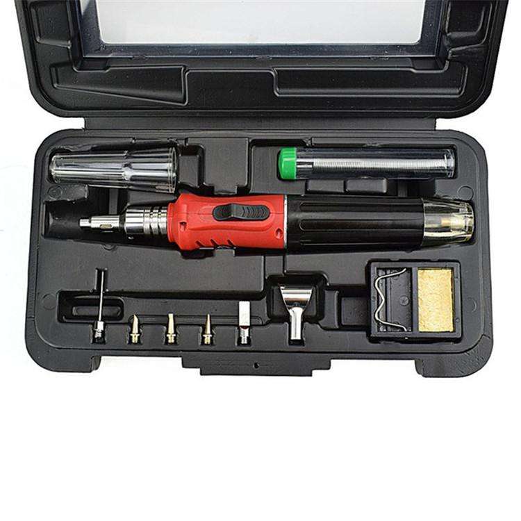 HS-1115K 10-in-1 Multifunctional Gas Soldering Iron Tool Set(Gold Handle)