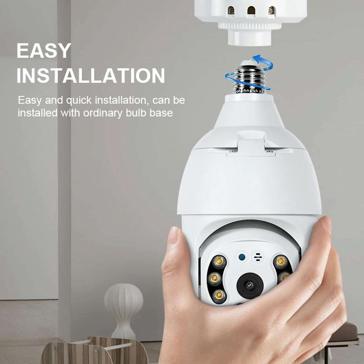 Smart WiFi 1080P HD Outdoor Network Light Bulb Camera, Support Infrared Night Vision