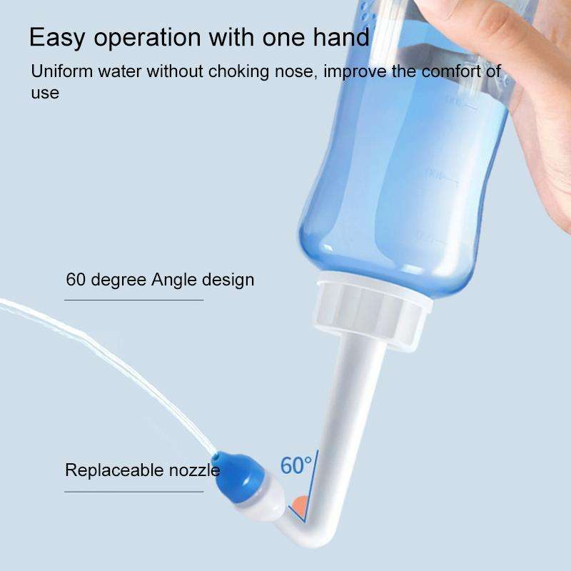 Nose Wash System for Sinus Allergies Relief and Nasal Pressure - Neti Pot