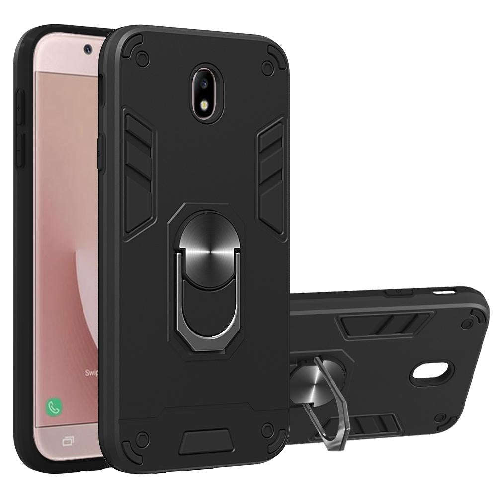 For Samsung Galaxy J7 Pro / J730 2 in 1 Armour Series PC + TPU Protective Case with Ring Holder(B...