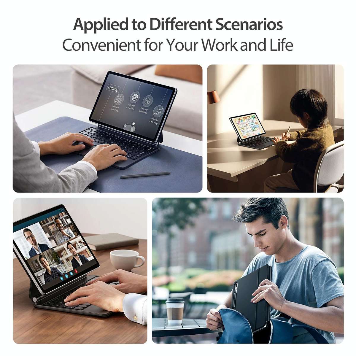 For Samsung Galaxy Tab S9 / S8 / S7 DUX DUCIS MK Series Floating Magnetic Keyboard Tablet Leather...