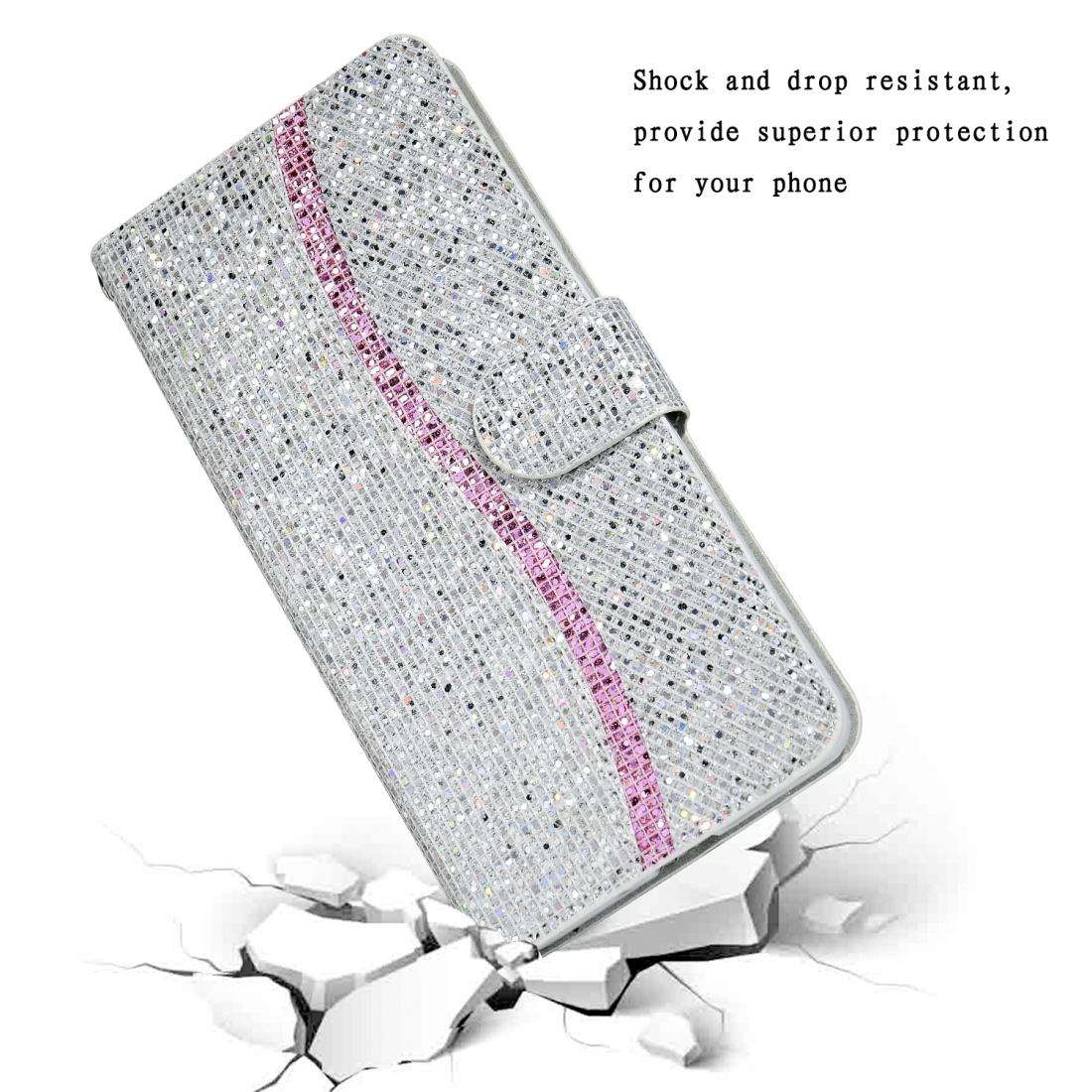 For Samsung Galaxy S9 Plus Glitter Powder Horizontal Flip Leather Case with Card Slots & Holder &...