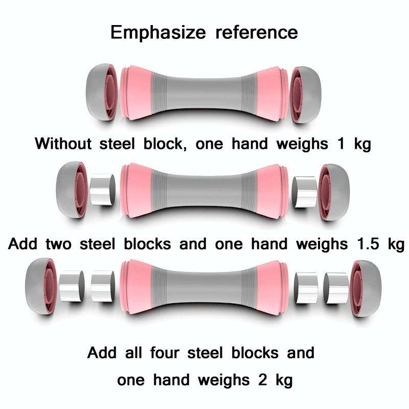 Ladies Home Adjustable Weight Fitness Dumbbells Arm Muscle Shaper, Weight: 4kgPink