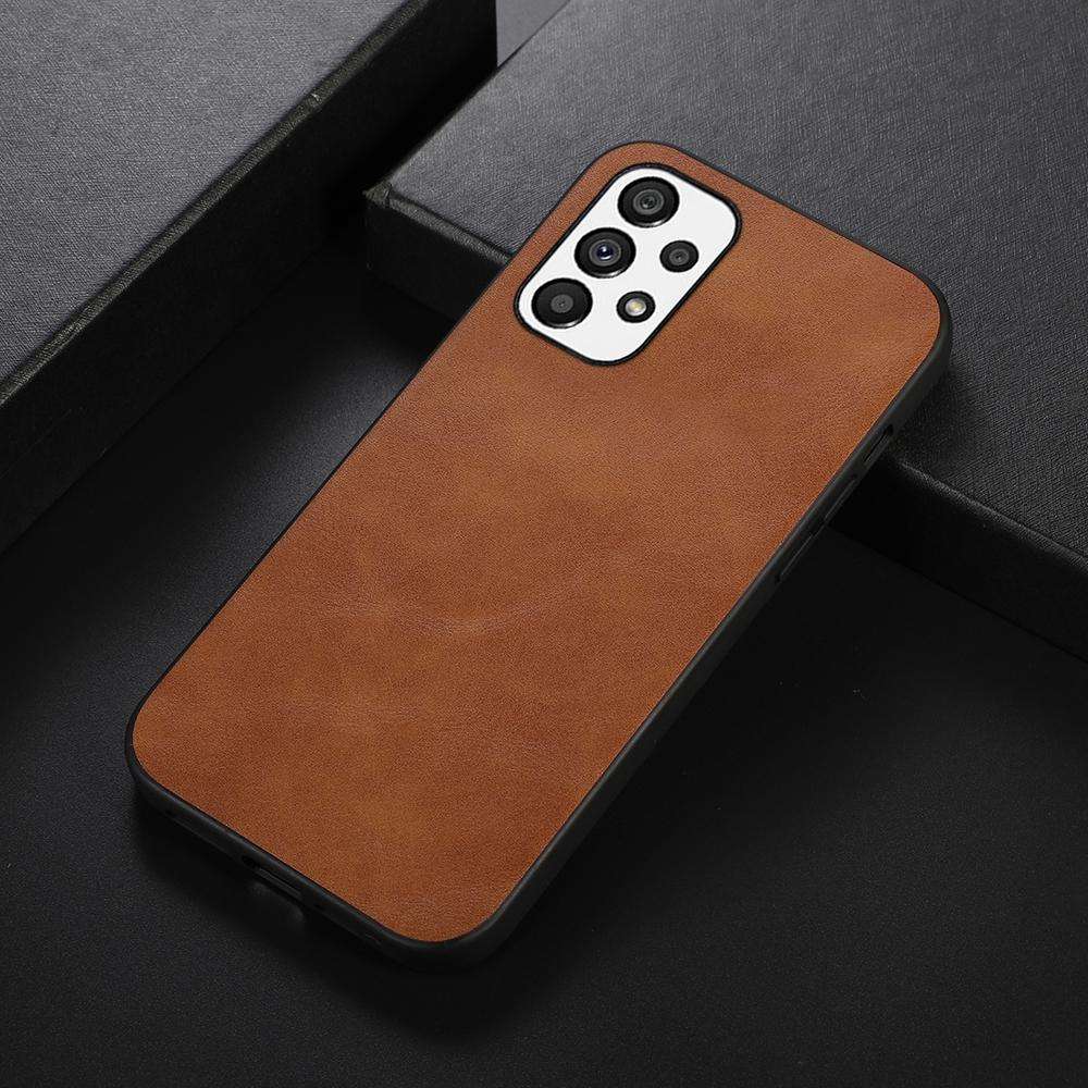 For Samsung Galaxy A33 5G Cowhide Texture PU Phone Case(Brown)