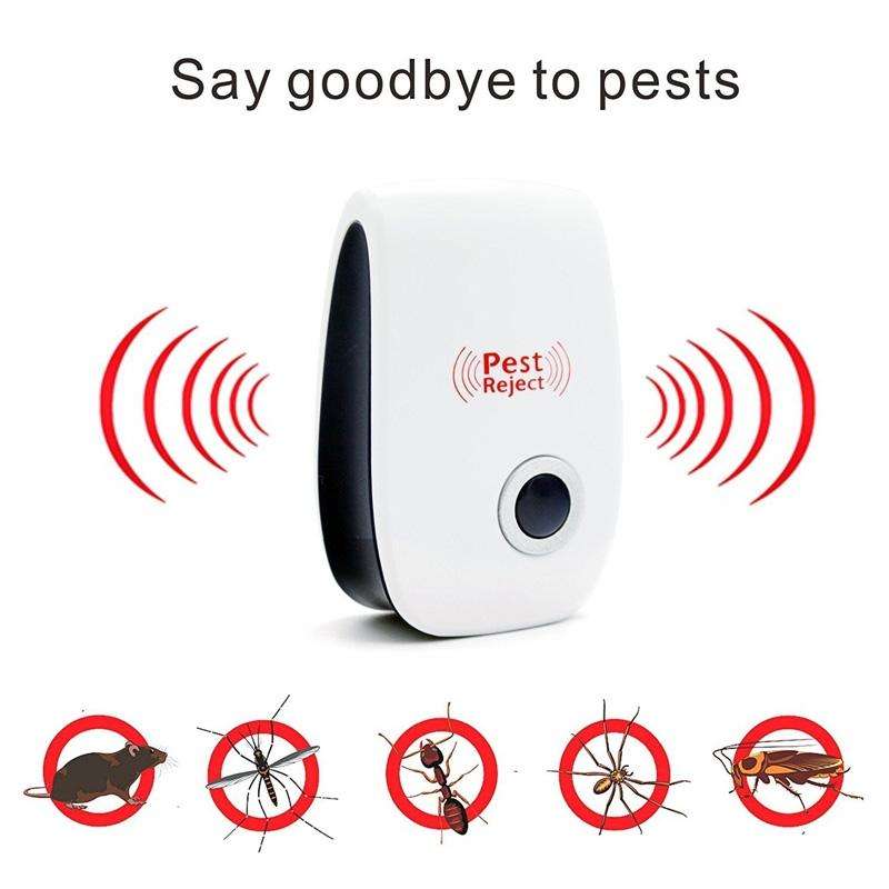 Ultrasonic Electronic Cockroach Mosquito Pest Reject Repeller,EU Plug