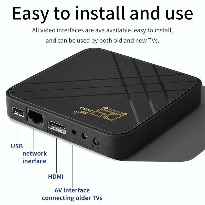 D9 PRO 2.4G/5G WIFI 4K HD Android TV Box, Memory:8GB+128GB(US Plug)