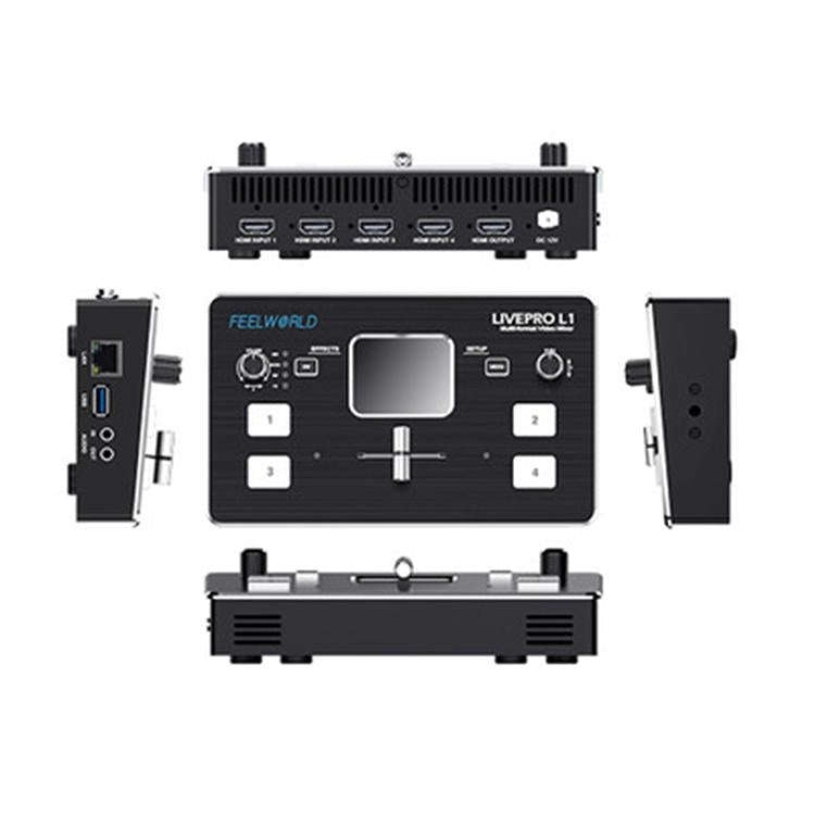 FEELWORLD LIVEPRO L1 Multi-camera Media Live Broadcast 4-Channel Live Production Switcher with 2....