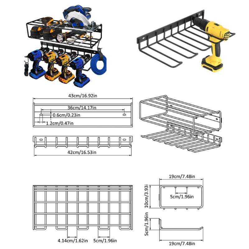 Wall Mounted Handheld Drill Tool Storage Rack, Specification: Single Rack