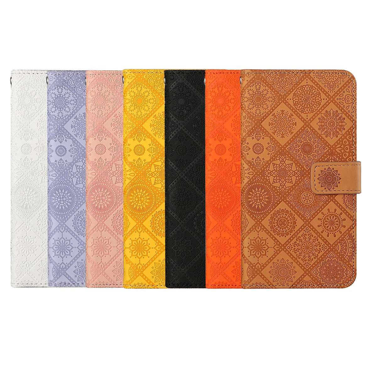 For Samsung Galaxy S20 FE Ethnic Style Embossed Pattern Horizontal Flip Leather Case with Holder ...
