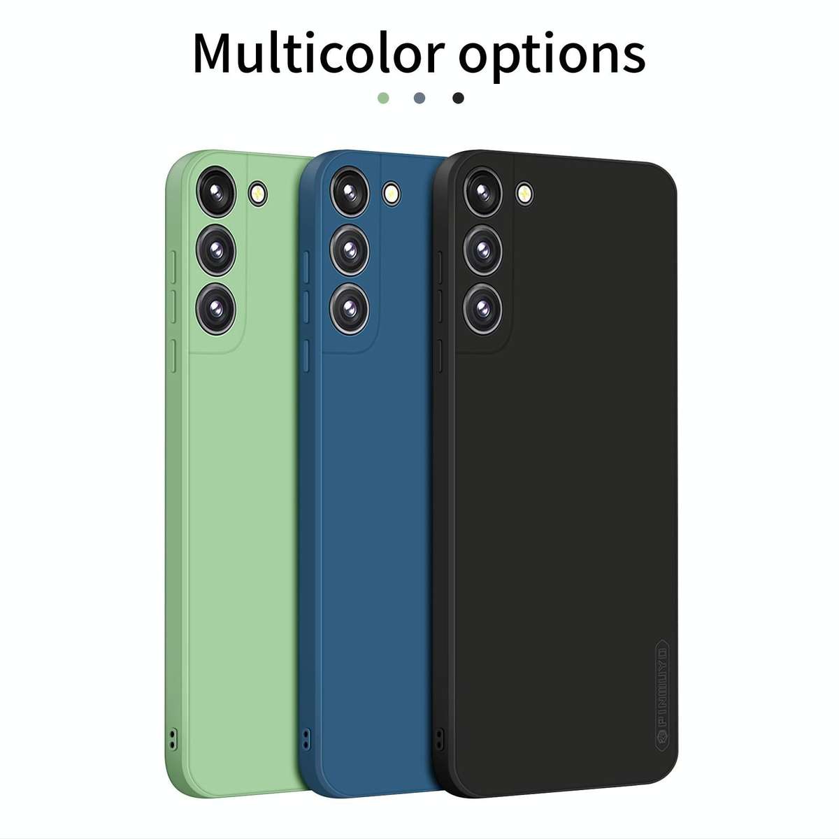 For Samsung Galaxy S22 5G PINWUYO Liquid Silicone TPU Phone Case(Blue)