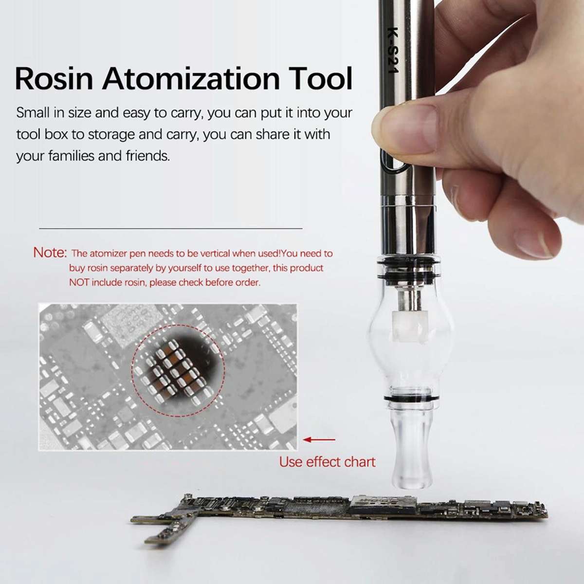 Kaisi K-S21 Rosin Pen Rosin Atomization Machine Short Circuit Detector(Black)
