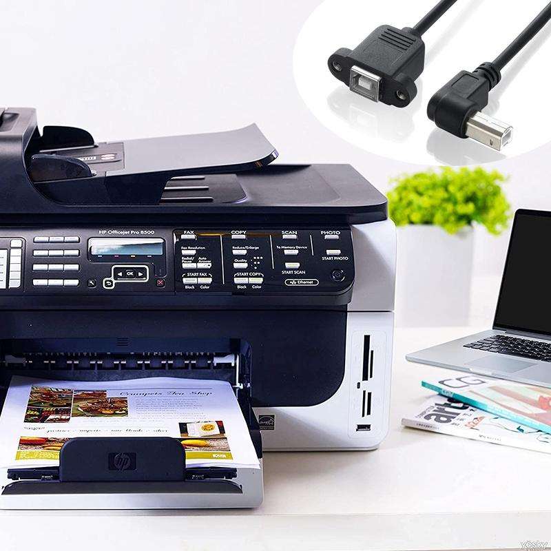 USB 2.0 Type-B Male to Female Printer / Scanner Extension Cable for HP, Dell, Epson, Length: 50cm...