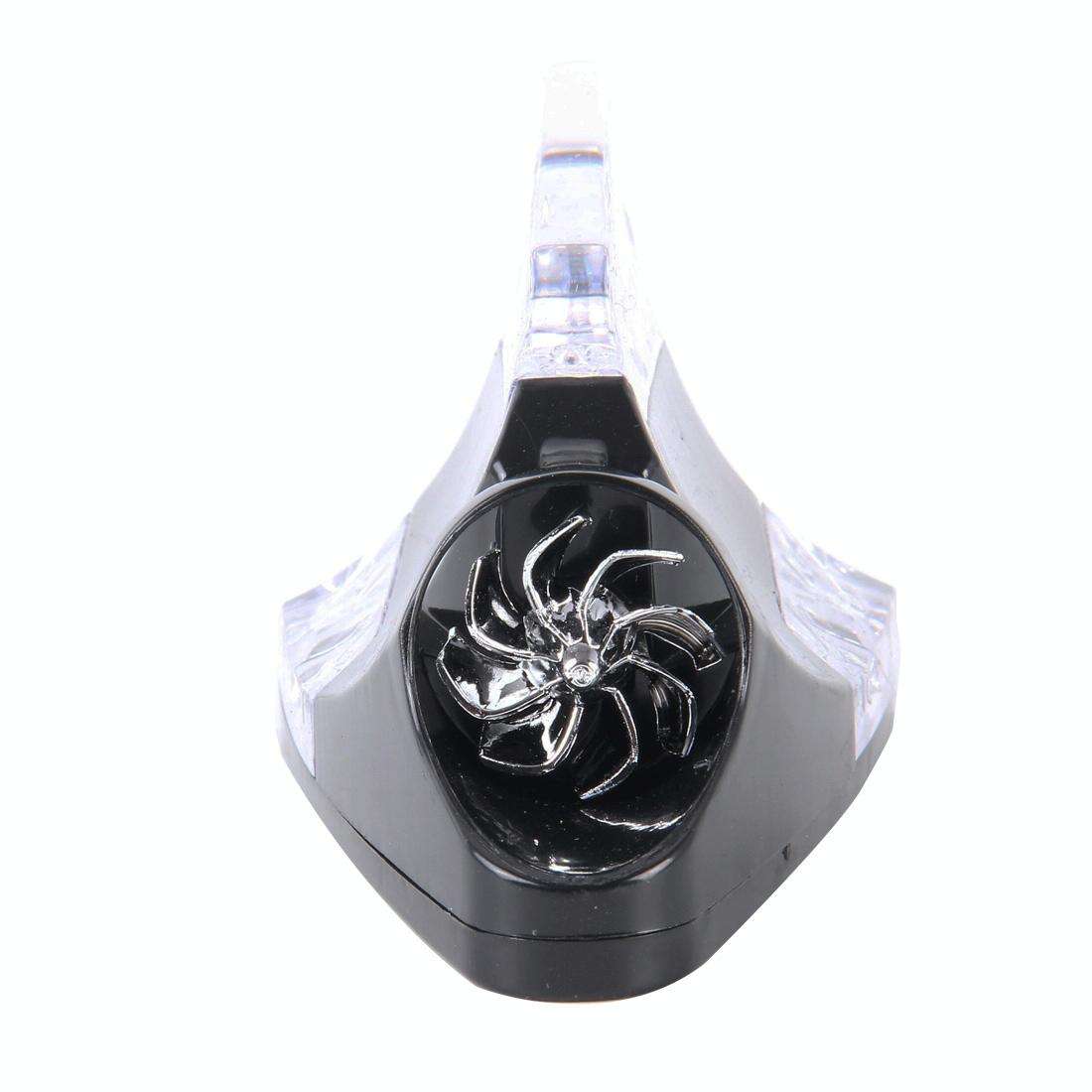 CB-073 Colorful Warning Light Wind Power Shark Fin Antenna Car Decoration(Black)