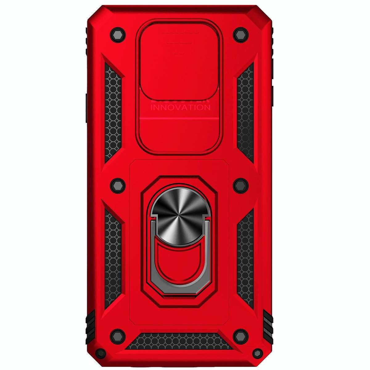 For Samsung Galaxy J7 Prime Sliding Camshield Holder Phone Case(Red)